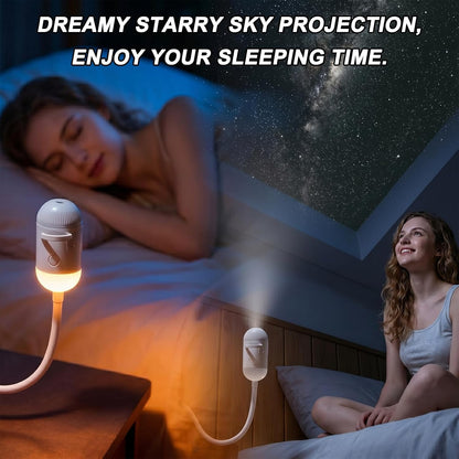 2-In-1 Galaxy Projector - Galaxy Night Light with 12 Projection Films，360°Adjustable Space Led Lights, Starry Planetarium Projectors with Dimmable Night Light for Car, Bedroom, Party