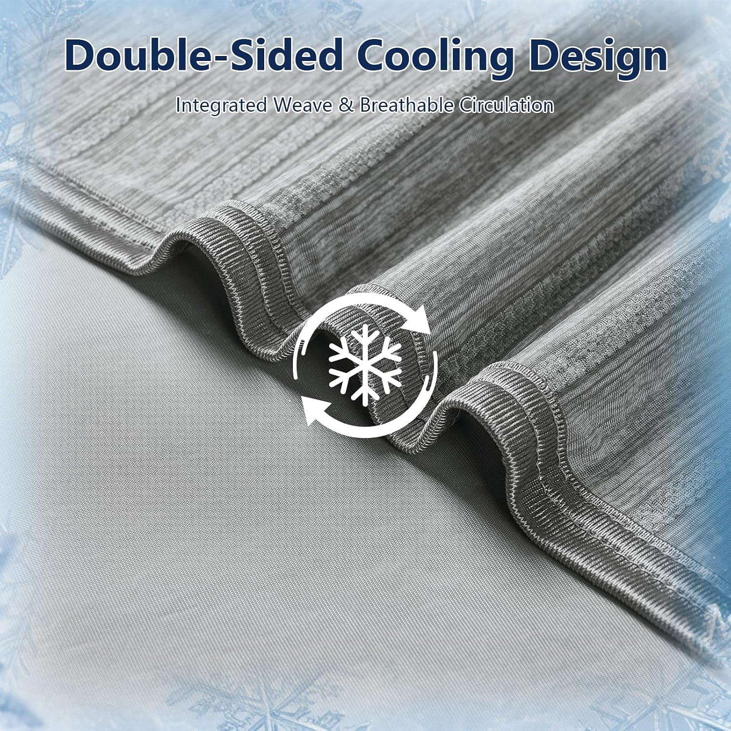 Cooling Blanket for Night Sweats 130X150CM Cool Blanket for Sleeping Arc-Chill Q-Max > 0.5 Double-Sided Keep Cool Summer Blankets Breathable Cold Blanket Lightweight for Bed Sofa Travel Grey