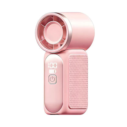 Portable Handheld Mini Fan, 6 Speeds 16900 RPM High Velocity Personal Summer Essential with LED Display, USB Rechargeable, with Lanyard for Makeup, Travel, Outdoor, Gift for Women Girl